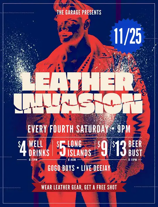 Leather Invasion at The Garage November 25